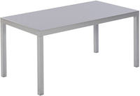 MX Gartenmöbel Ostia Set 5tlg. Stapelsessel Silber/Schwarz Tisch 150x90cm