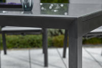 MX Gartenmöbel Varese Set 9tlg. Stapelsessel Alu Kunststoffgeflecht Tisch 200/300x110 cm