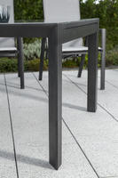 MX Gartenmöbel Varese Set 9tlg. Stapelsessel Alu Kunststoffgeflecht Tisch 200/300x110 cm