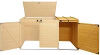 HW Mülltonnenbox HWC-H75b Erweiterung XL Holz FSC-zertifiziert - braun