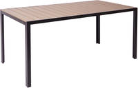 HW Gartentisch HWC-F90 WPC-Tischplatte hellbraun anthrazit 160x90cm