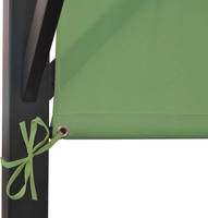 HW Pergola Baia 6cm-Stahl-Gestell + Schiebedach grün 3x4m