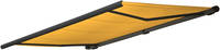 HW Kassettenmarkise elektrisch  T122 4x3m Polyester gelb, Rahmen anthrazit