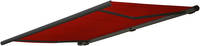 HW Kassettenmarkise elektrisch T123, Vollkassette 4,5x3m Acryl bordeaux-rot, Rahmen anthrazit