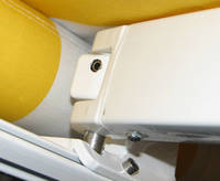 HW Kassetten-Markise elektrisch T124, Vollkassette Volant 5x3m Polyester Gelb/Weiß