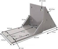 HW 2er-Set Dachsparrenadapter für Kassetten-Markise T122 T123, Dachsparren Halterung Adapter  weiß