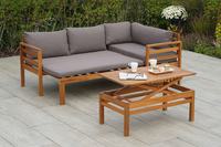 MX Gartenmöbel Brasilia Multi Lounge Set Akazienholz Tisch 100x56cm