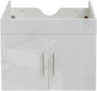 HW Badmöbel Unterschrank HWC-D16 XL Türen Hängeschrank Hochglanz Weiß 60cm