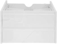 HW Badmöbel Unterschrank HWC-B19 Waschbecken Schubladen Soft-Close Hochglanz Weiß 50x80cm