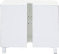 HW Badmöbel Unterschrank HWC-A85 Türen Glas Weiß 60x65x30cm