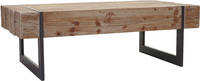 HW Wohnzimmertisch HWC-A15a Holz rustikal massiv naturfarben 120x60cm