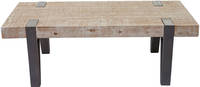 HW Wohnzimmertisch HWC-A15b Holz massiv Naturfarben 120x60cm