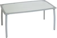 MX Gartenmöbel Milano Set 7tlg. Stapelsessel Alu Silber/Taupe Tisch 150x90cm