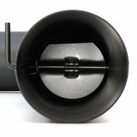 Rauchrohr 120mm Set eckig mit Drosselklappe schwarz