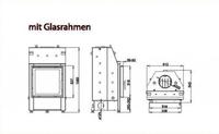 Kamineinsatz wasserführend Schmitzker Highline No4 22 kW mit Glasrahmen inkl. Keramott-Auskleidung