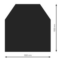 Bodenplatte Stahl B2 Sechseck schwarz pulverbeschichtet 1000x1000mm
