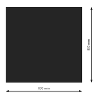 Bodenplatte Stahl B1 Rechteck schwarz pulverbeschichtet 800 x 800mm