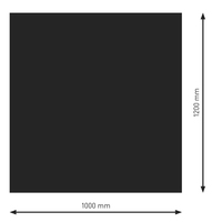Bodenplatte Stahl B1 Rechteck schwarz pulverbeschichtet 1200 x 1000mm