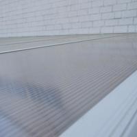 Deluxe Terrassenüberdachung 618 x 303 x 206 / 258 cm weiß