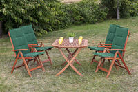 MX Gartenmöbel Bahia Set 5tlg. Esstischgruppe 4x Sessel und Tisch FSC Eukalyptus