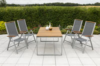 MX Gartenmöbel Esstichgruppe 5tlg. Siena FSC ® Akazie Tisch 150/200