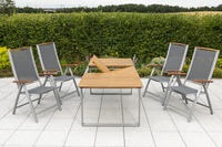 MX Gartenmöbel Esstischgruppe 5tlg. Siena Tisch 150/200x90cm